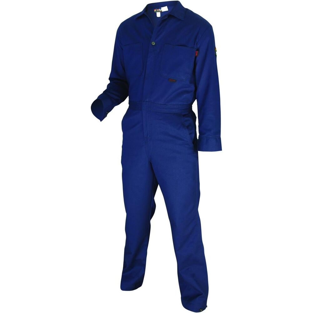 MCR Safety FR Contractor Coveralls  60R Blue CC1N60 Flame Resistant   NFPA 2112